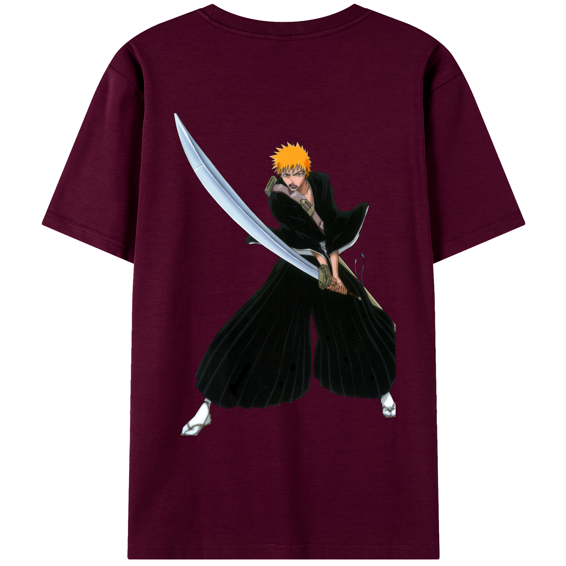 （画像用） ブリーチ 黒崎一護（くろさき いちご）BLEACH Kurosaki Ichigo レディース半袖Tシャツ(バックプリント)